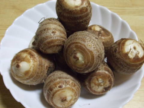 自然農法*ごじ(硬い部分)がひとつもない赤里芋(500g)